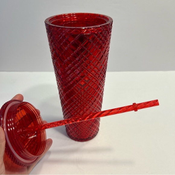 Starbucks Red Jeweled Holiday Tumbler Cold Cup Venti 24oz Christmas Winter 2021 - Picture 8 of 8